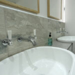 Luxury Bathroom with Bath at the Tannochbrae Bed and Breakfast in Dufftown, Scotland